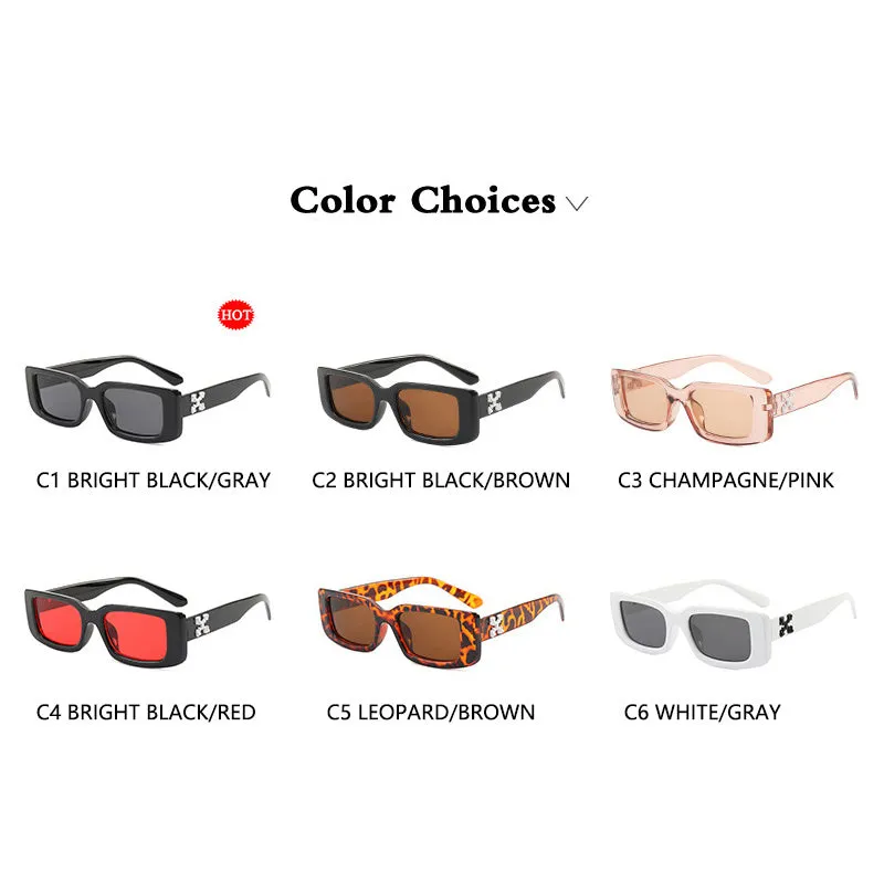 Fashion Small Frame Square Sunglasses Men Women Leopard Retro Sun Glasses Anti-UV Travel Fishing Hiking Eyewear For Female