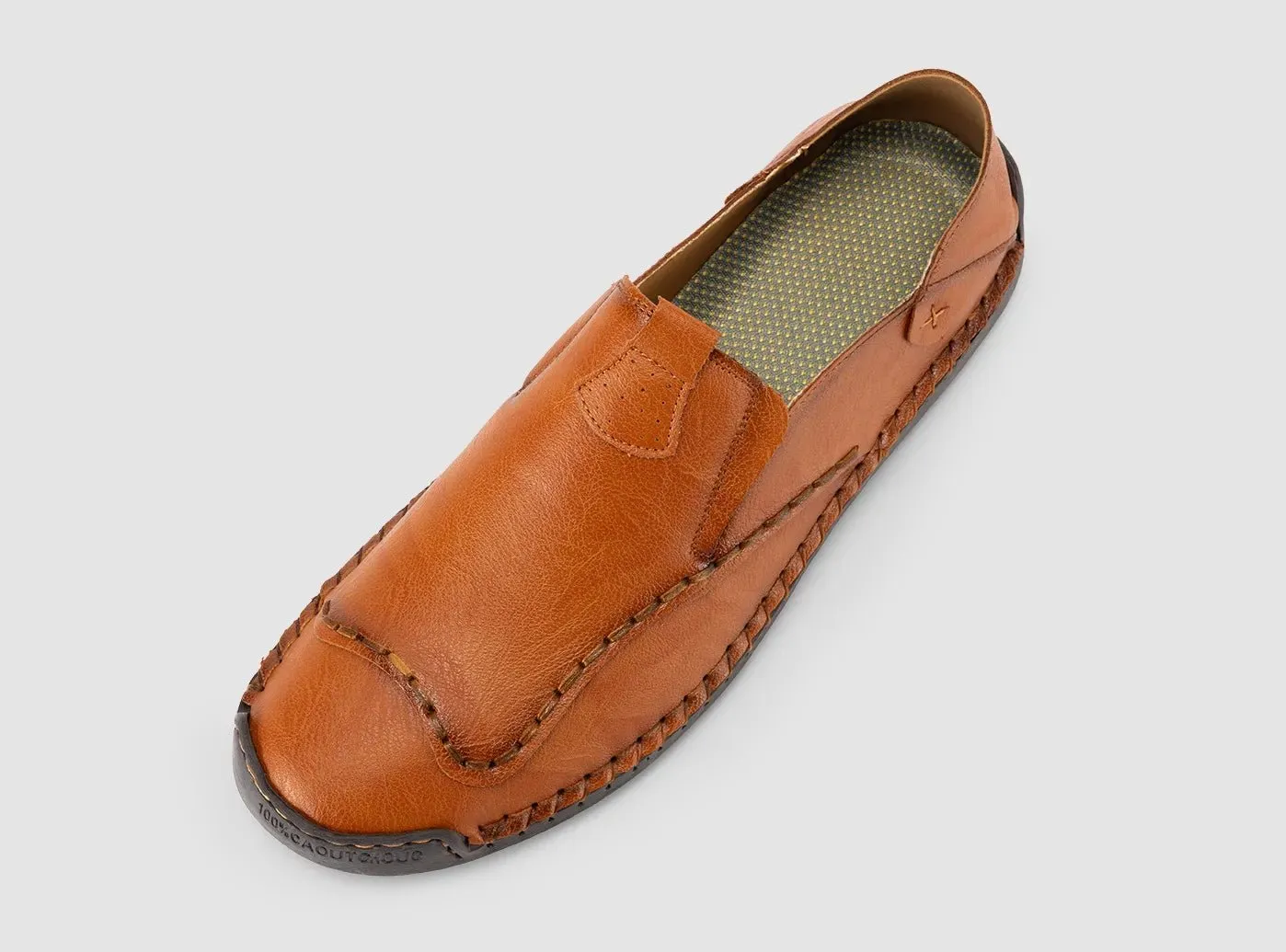 FitVille Men's Casual Slip-On Leather Shoes