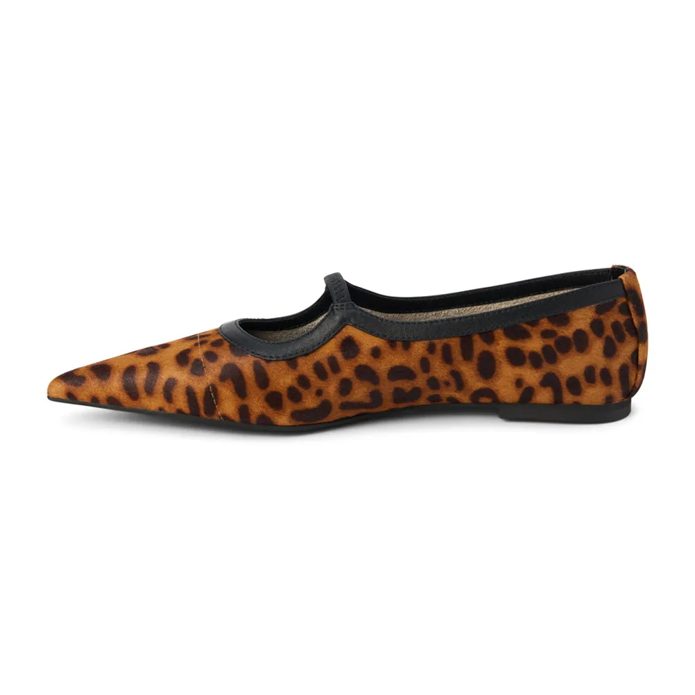 Fleur Leopard Mary Jane Flats