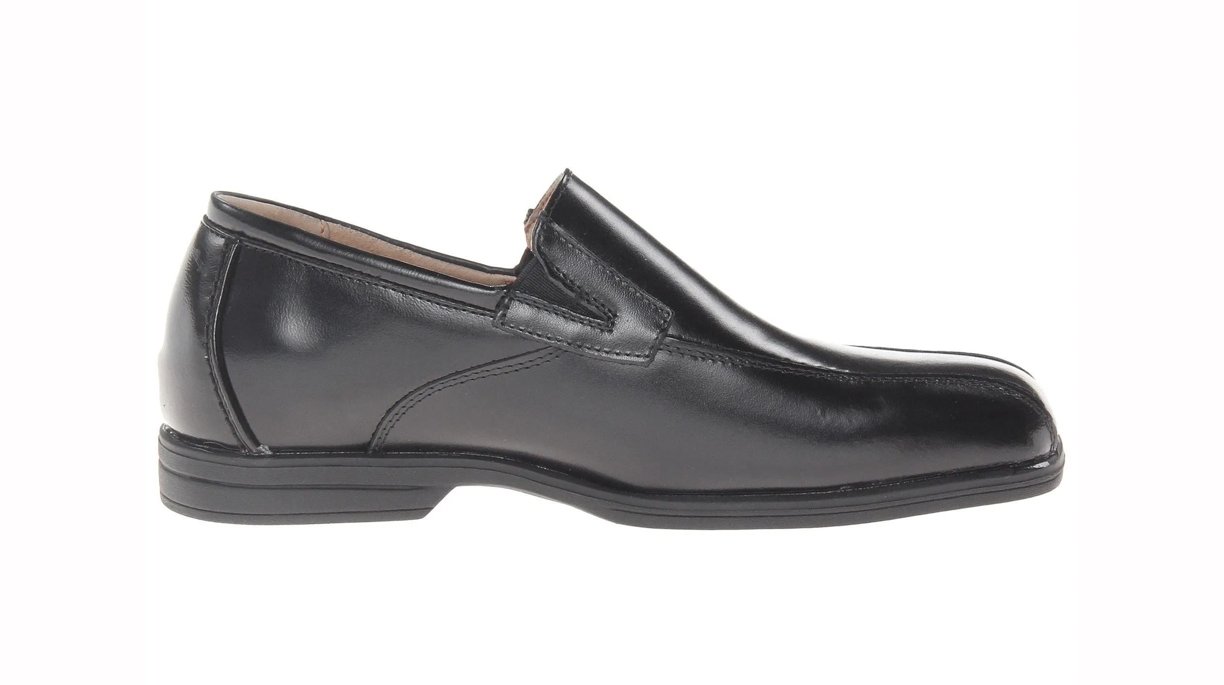 Florsheim Big Kids Reveal Bike Slip Uniform Loafer Black Slip-On Shoes