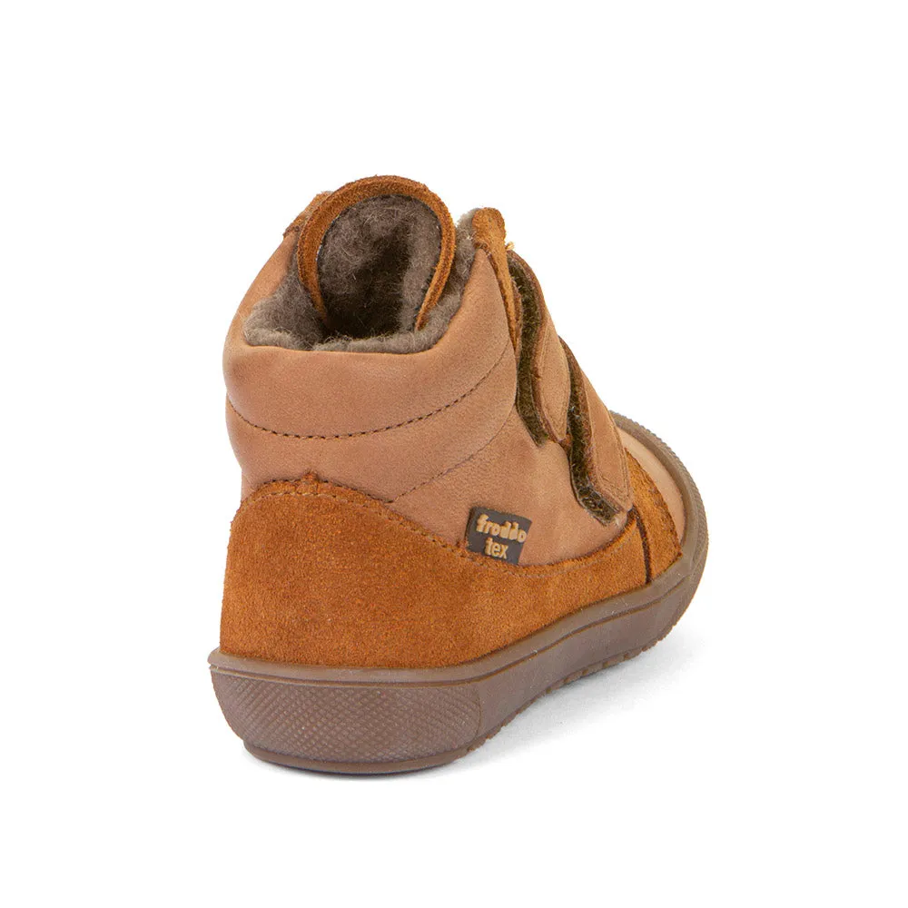 Froddo Boy's and Girl's Ollie Wool Tex Ankle Boots - Cognac