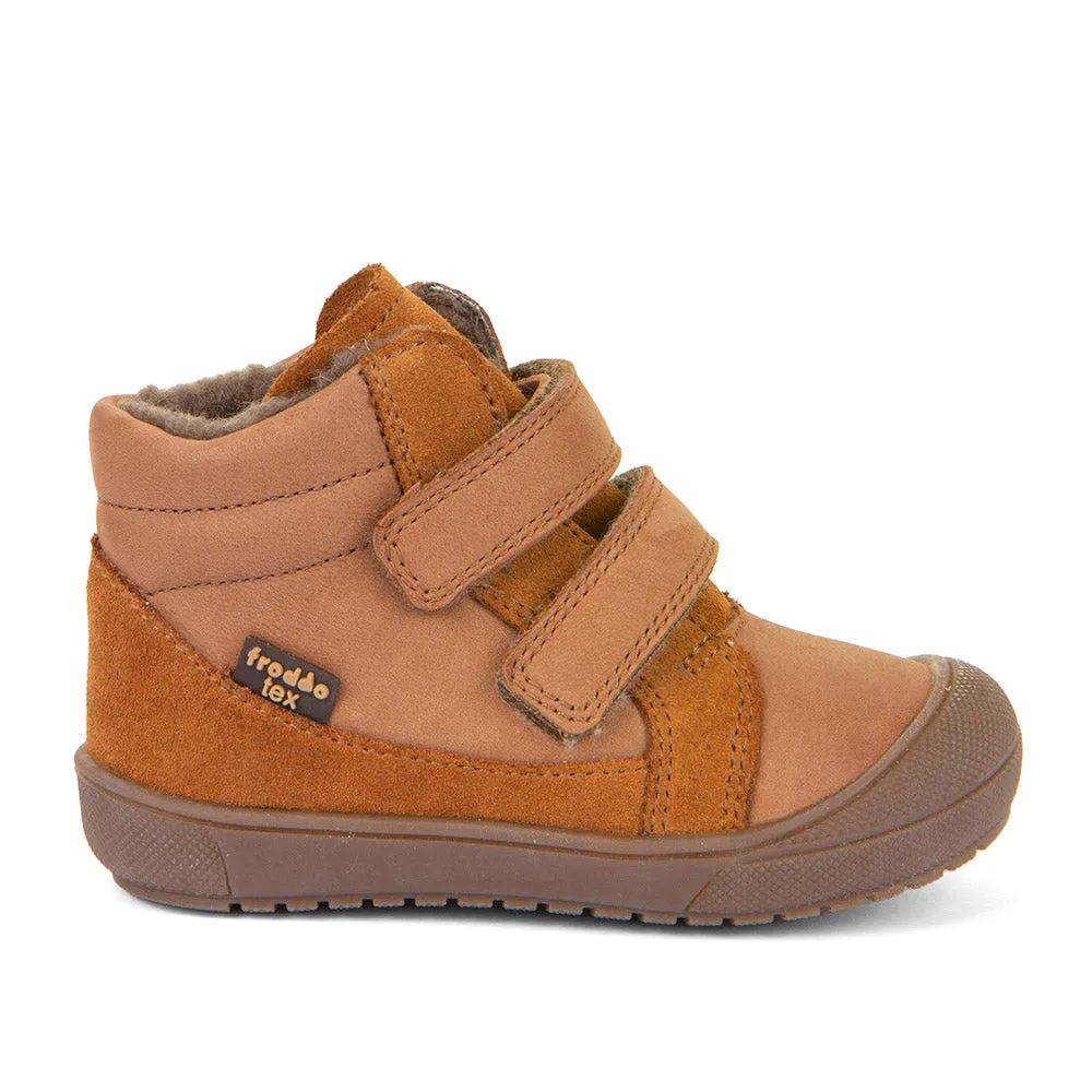 Froddo Boy's and Girl's Ollie Wool Tex Ankle Boots - Cognac