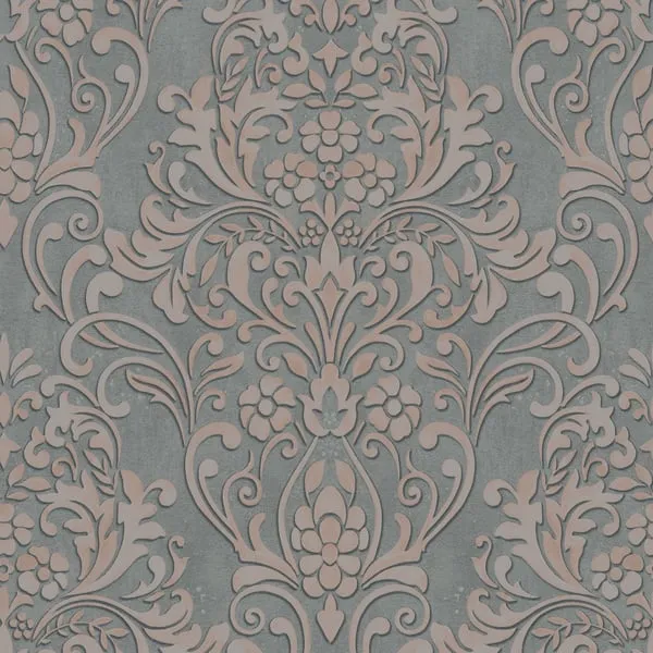 Galerie Floral Damask Wallpaper Slate 32604