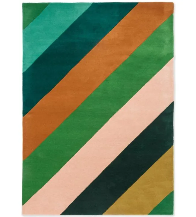 Harlequin Sherbet Stripe Rug Emerald/Amber