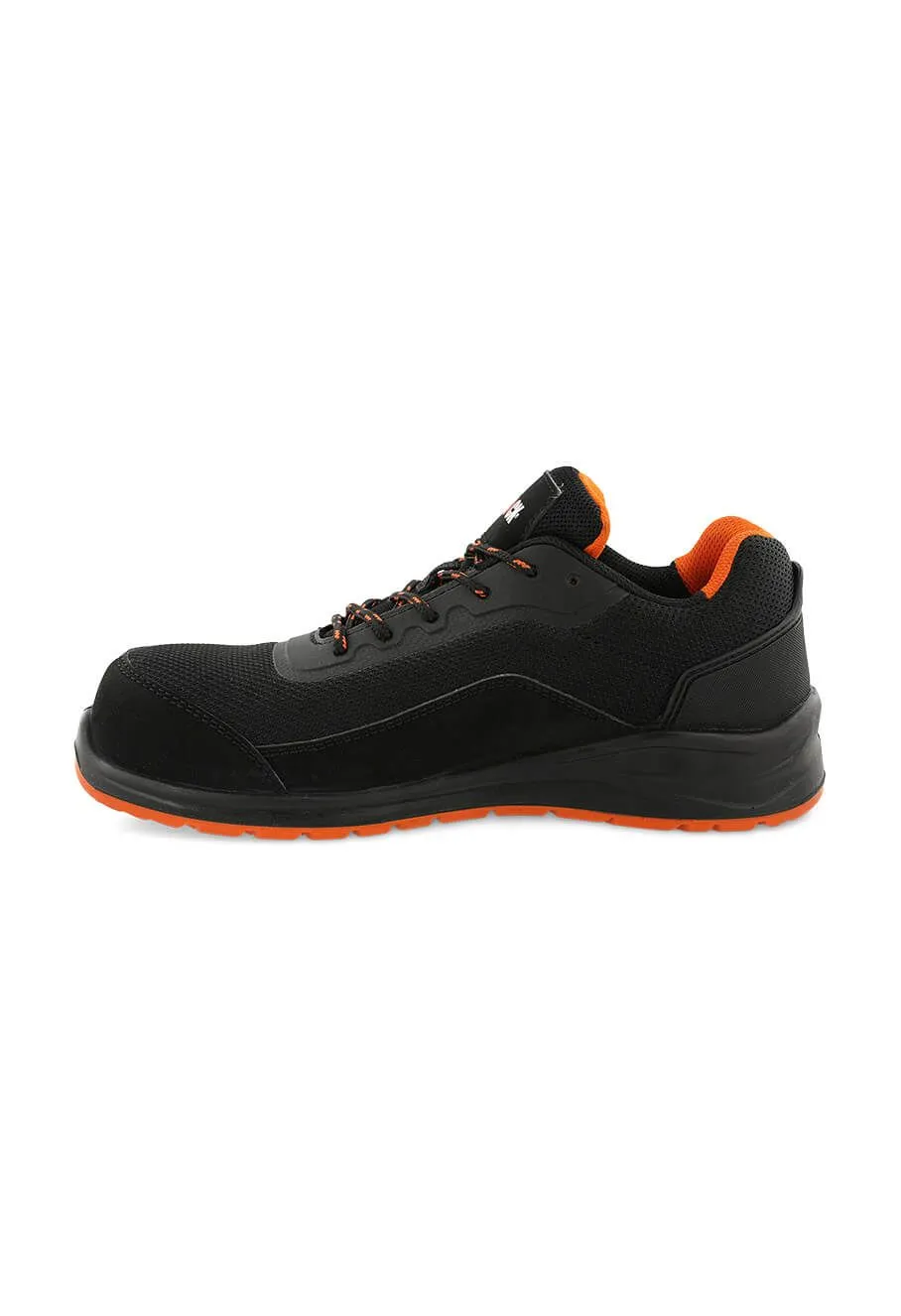 Herock&#x20;Leno&#x20;Low&#x20;Safety&#x20;Shoe&#x20;S1PS&#x20;Lightweight&#x20;-&#x20;Black&#x20;Orange