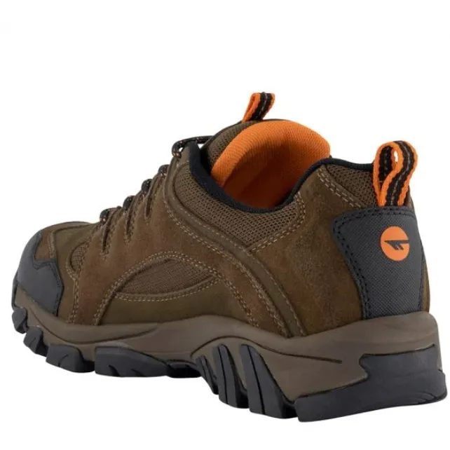 Hi-Tec Mens Walking Shoe Auckland II WP Brown/Black/Burnt Orange