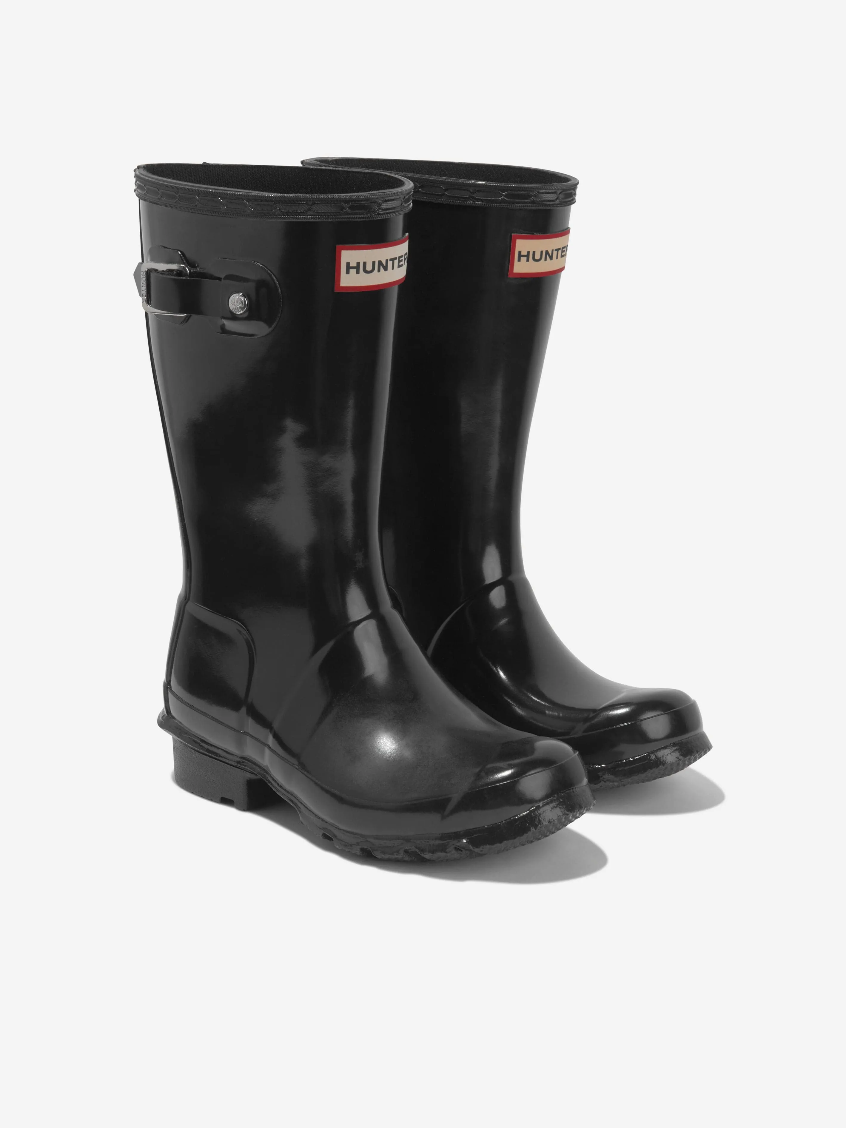 Hunter Kids Original Gloss Wellington Boots in Black