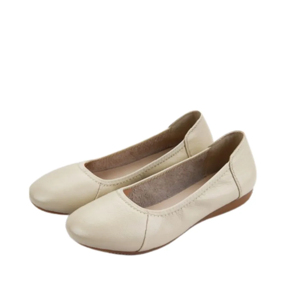 Julia Women's Flat Leather Ballerina Shoes