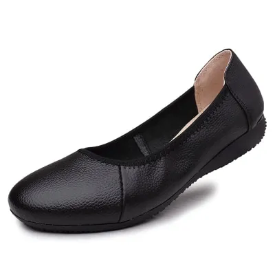 Julia Women's Flat Leather Ballerina Shoes