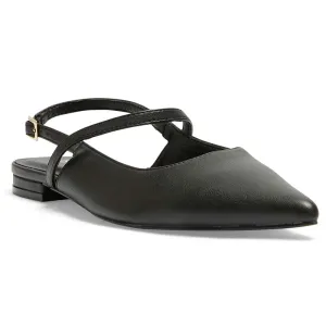 Katie Flat in Black Smooth