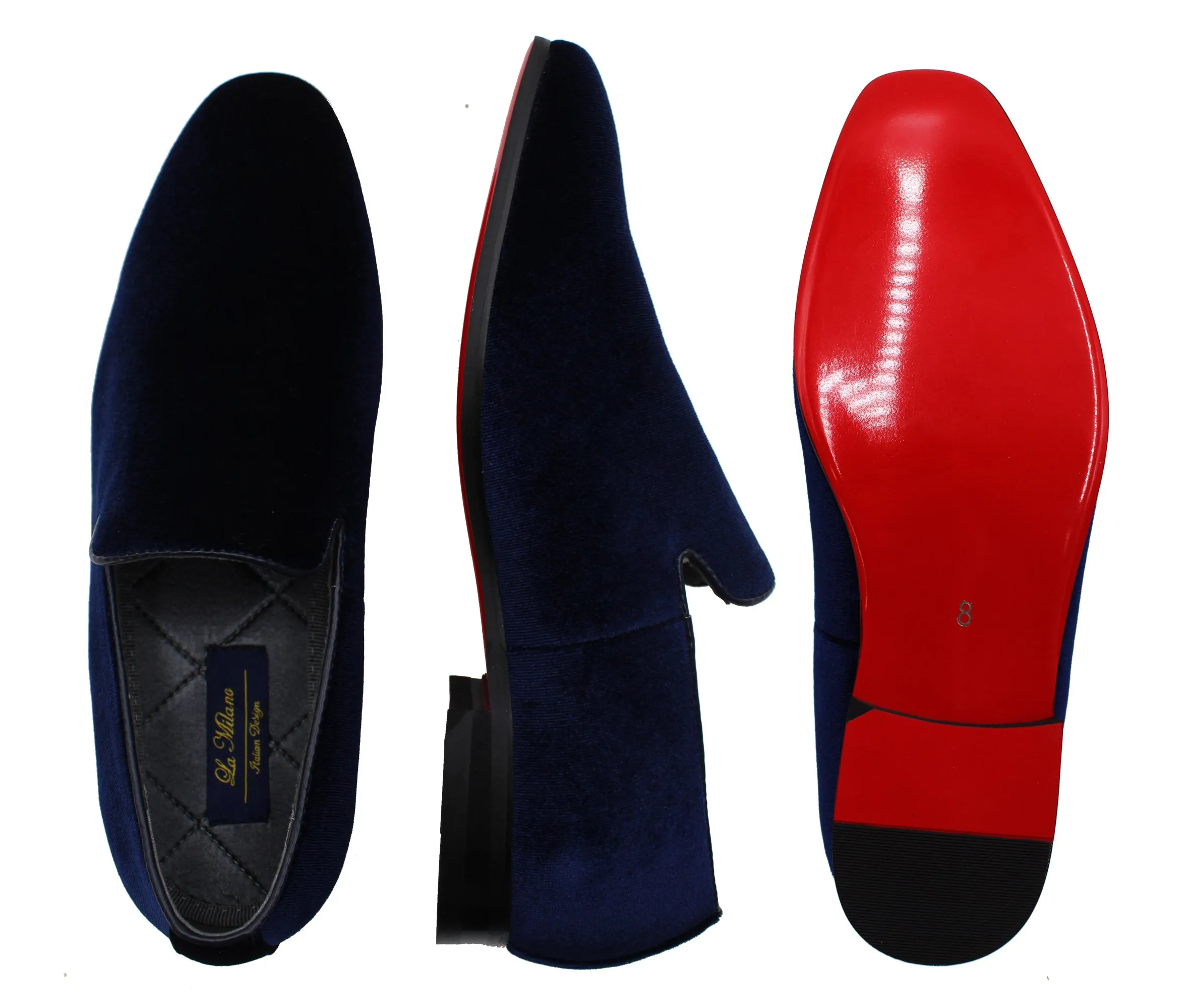 LA MILANO,PLAIN TOE-SLIP ON-SLF-SHOES-A11907-NAVY