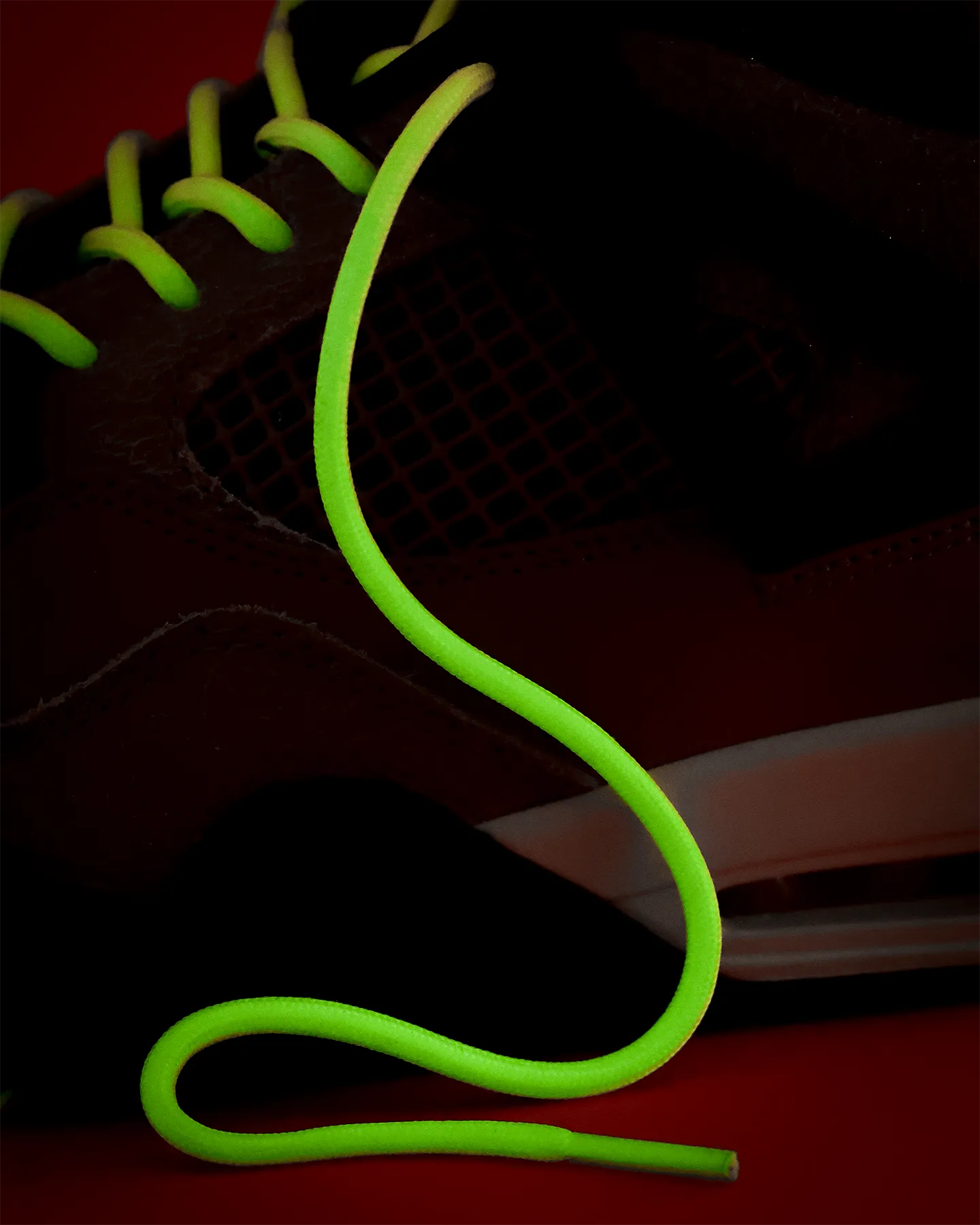 Lacespace Glow In The Dark Rope Laces White/Glow Green