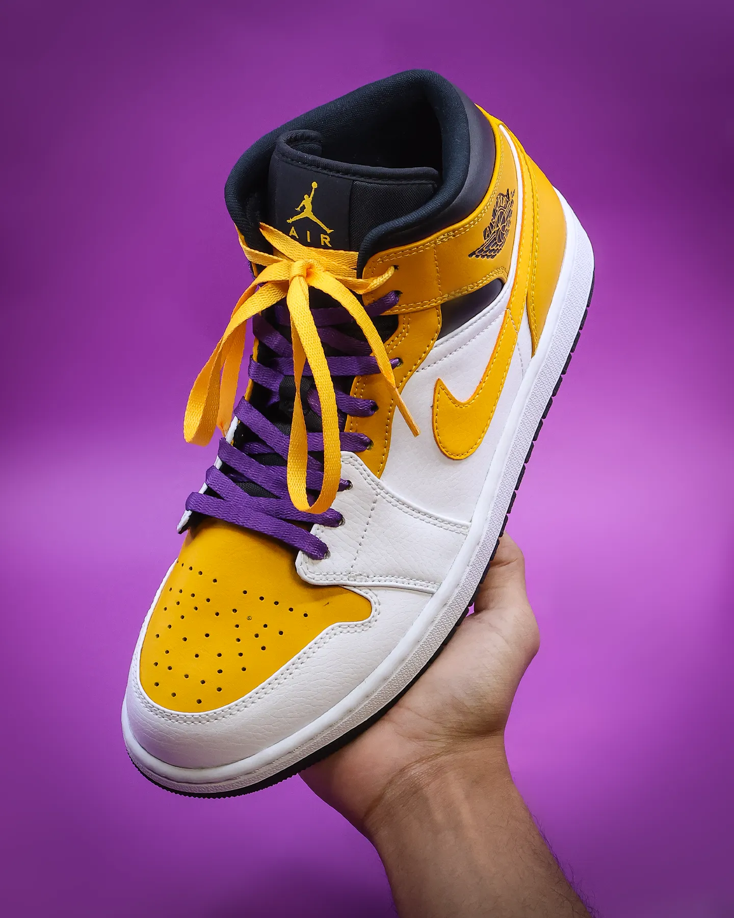 Lacespace Jordan Two Tone Laces Gold/Purple