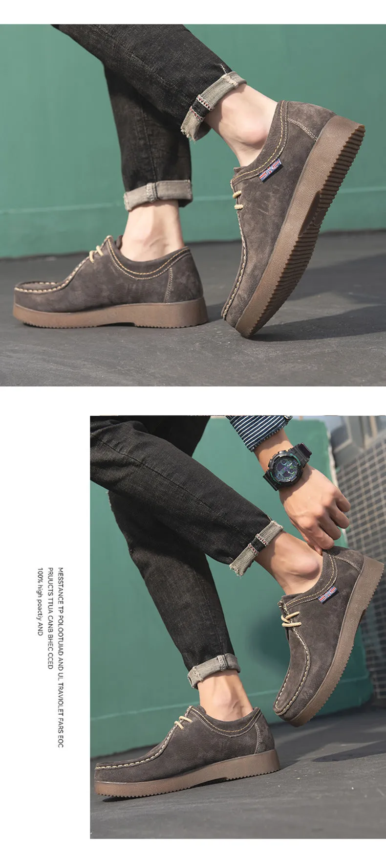 Leather Sneakers Men New Casual