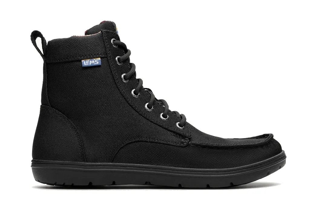 Lems Boulder Boot UK Sizes - Black VEGAN