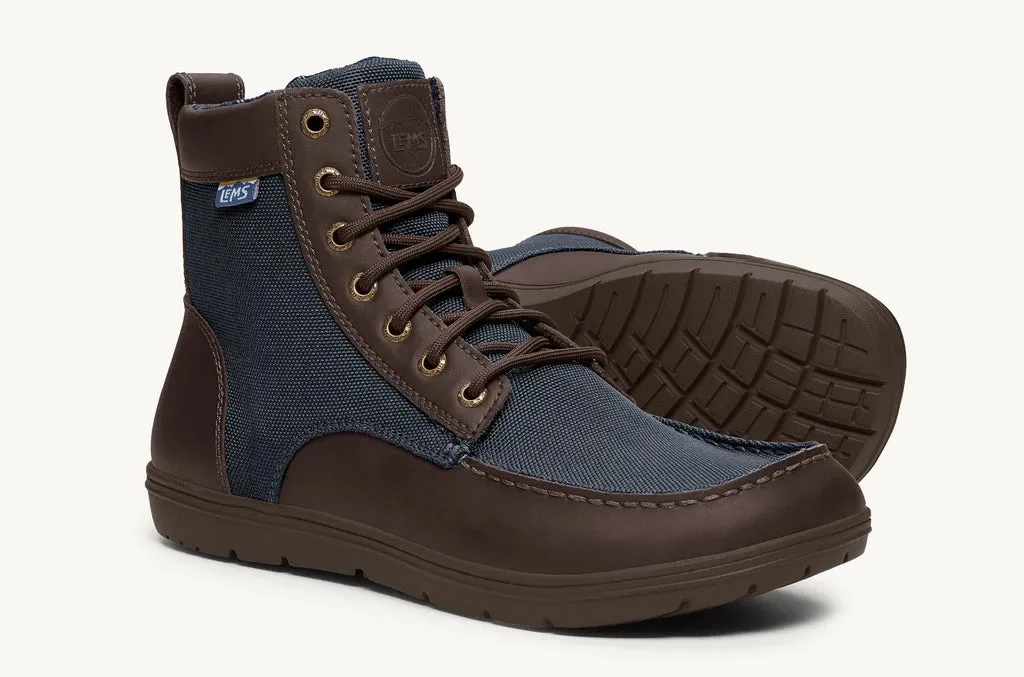 Lems Boulder Boot UK Sizes - Navy Stout