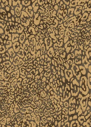 Leopard imprint Wallpaper - Brown / Ochre spot