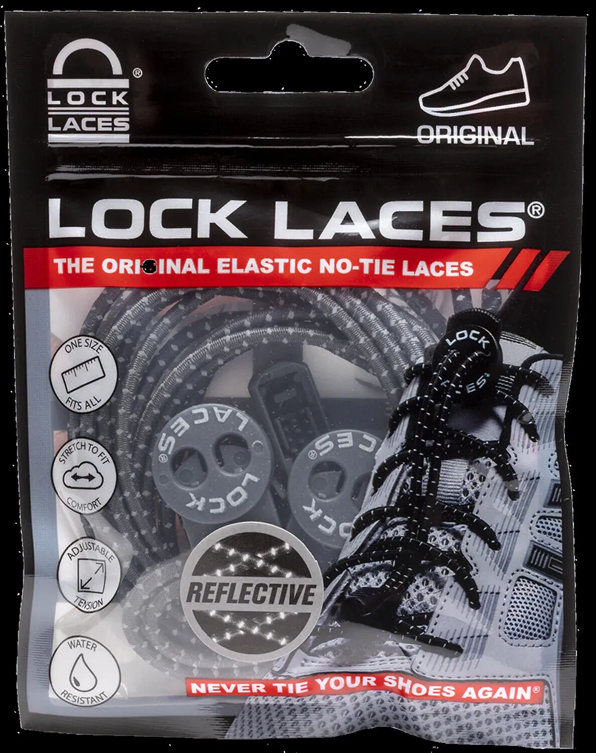 Lock Laces Reflective Elastic No Tie Shoe Laces