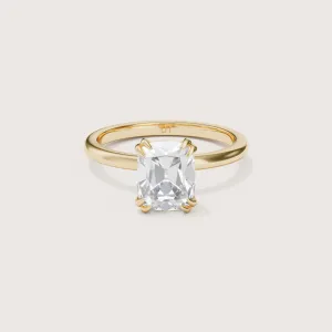 Lotus Antique Cut Cushion Solitaire