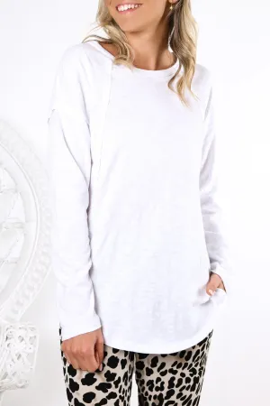 Mackenzie Long Sleeve Crew White