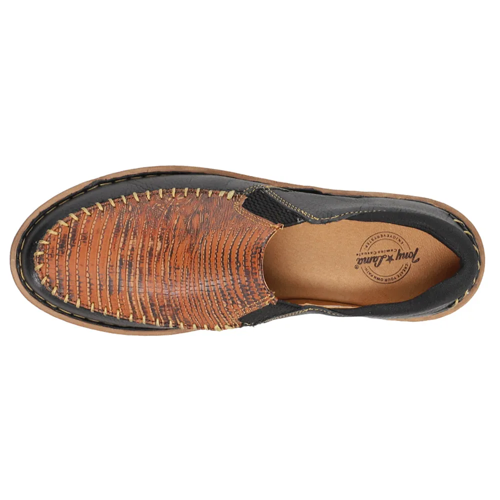 Magdalena Croc Slip On Flats