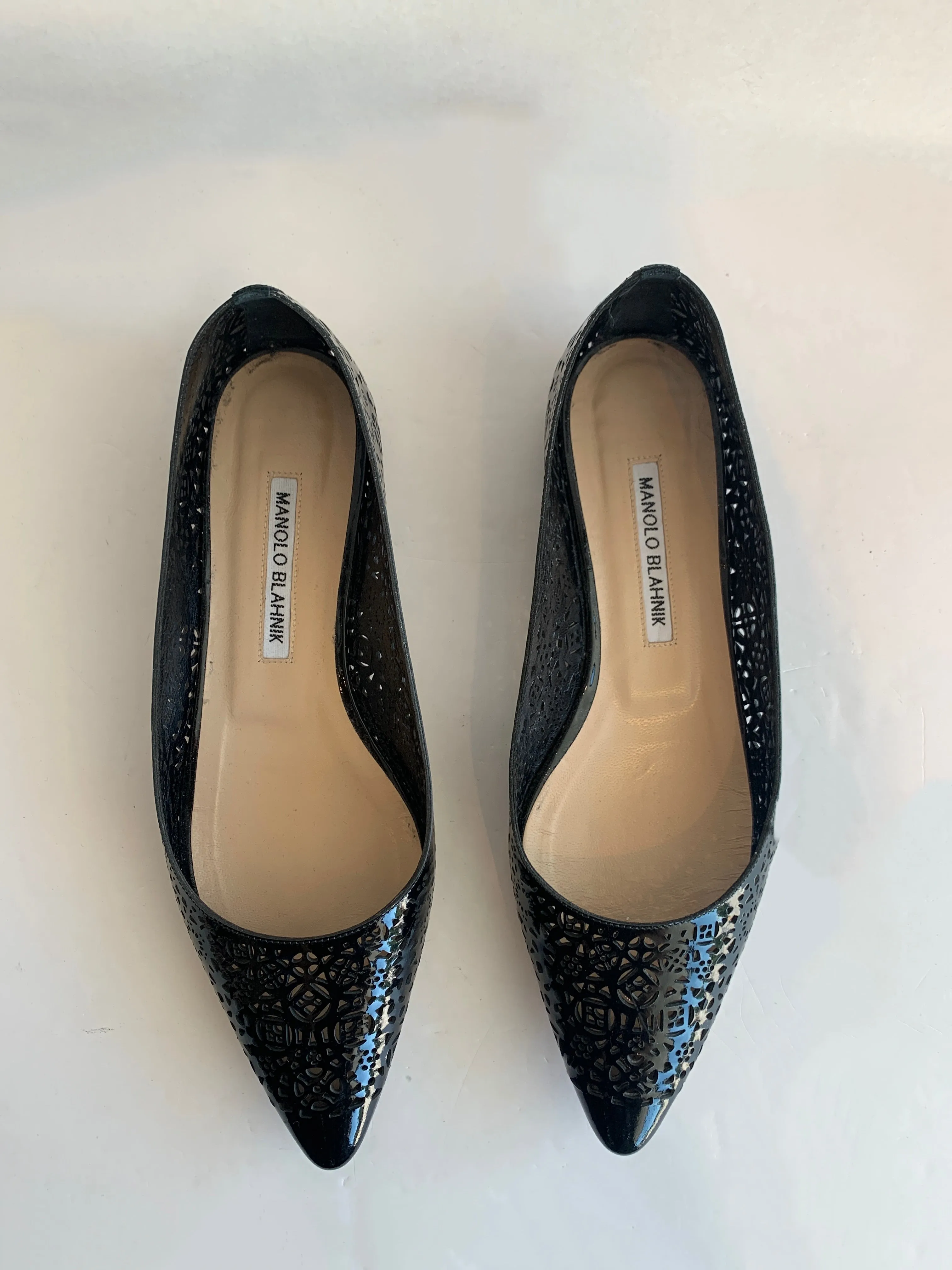 Manolo Blahnik Laser Cut Flats