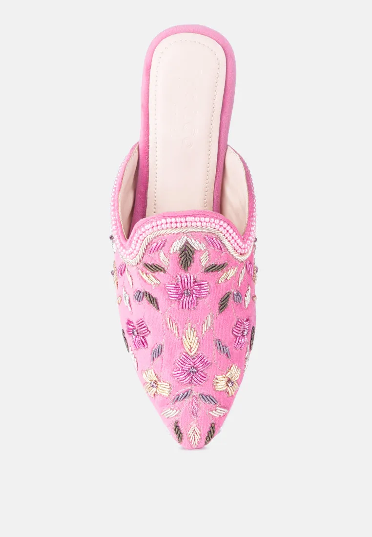 Marcella Embroidered Mules