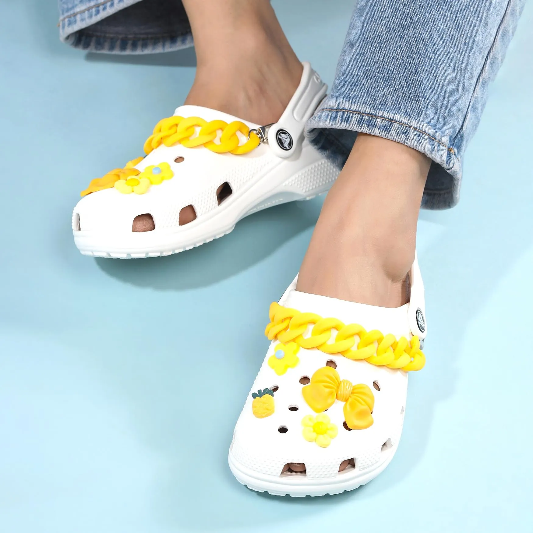 Melbees by Yellow Chimes Shoe Chains for  Kids Girls Teens | Shoe Accessories Product Design | Yellow Shoe Decoration Charms| Shoe Chains for Unisex | Shoe Chain Charms for Croc/Clogs