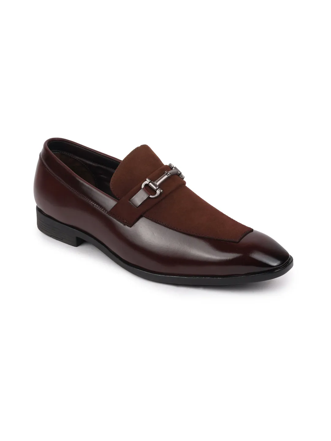 Men Brown Party Slip On Loafers