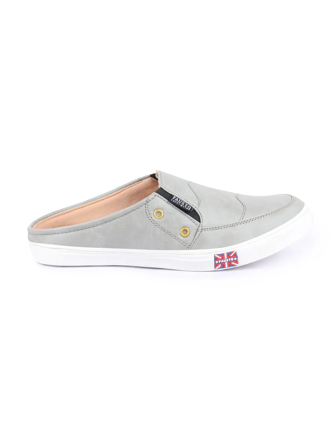 Men Grey Casual Slip-On Shoes