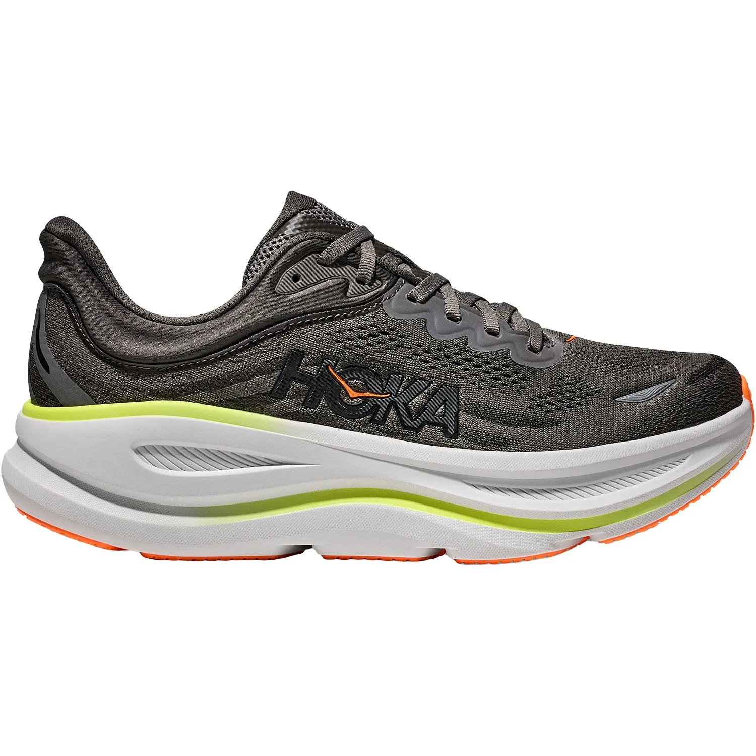 Men's Hoka Bondi 9 Asphalt Grey/Gravel Mesh