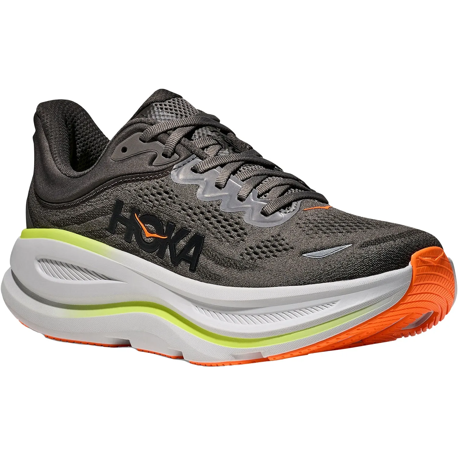 Men's Hoka Bondi 9 Asphalt Grey/Gravel Mesh