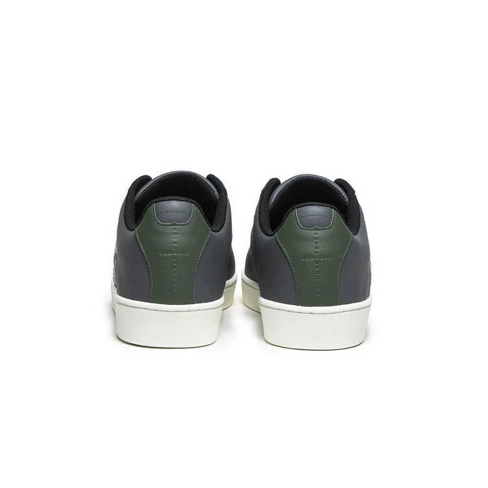 Men's Icon Gray Green Leather Sneakers 01903-884