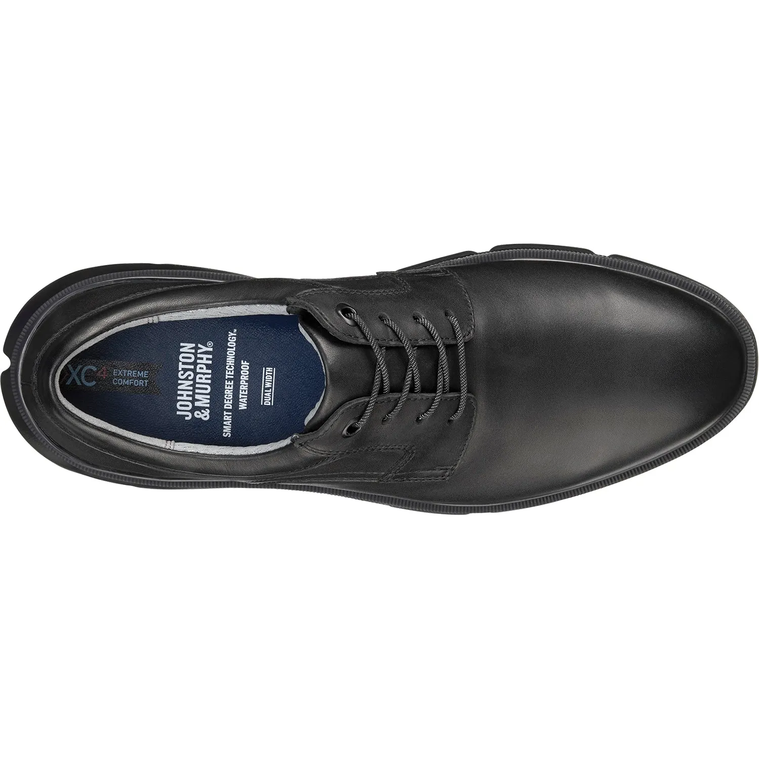 Men's Johnston & Murphy XC4 Tanner Plain Toe Black Full Grain Leather