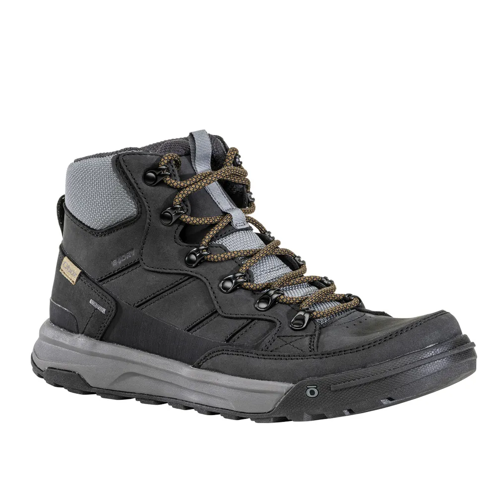 Men's Oboz Burke Mid Leather Waterproof Color: Granite