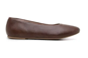 'Nelita' vegan women's flat by Ahimsa - cognac