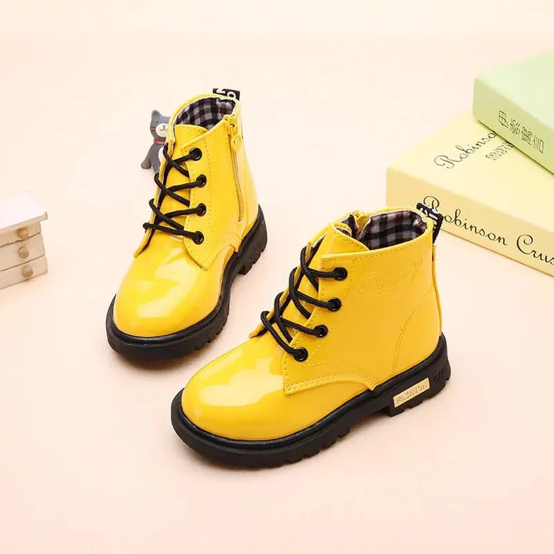 New Winter Children Shoes PU Leather Waterproof Plush Boots 20473837