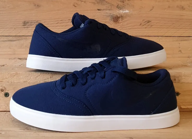 Nike SB Check Low Canvas Trainers UK4/US4.5Y/EU36.5 AV3135-400 Blue/White