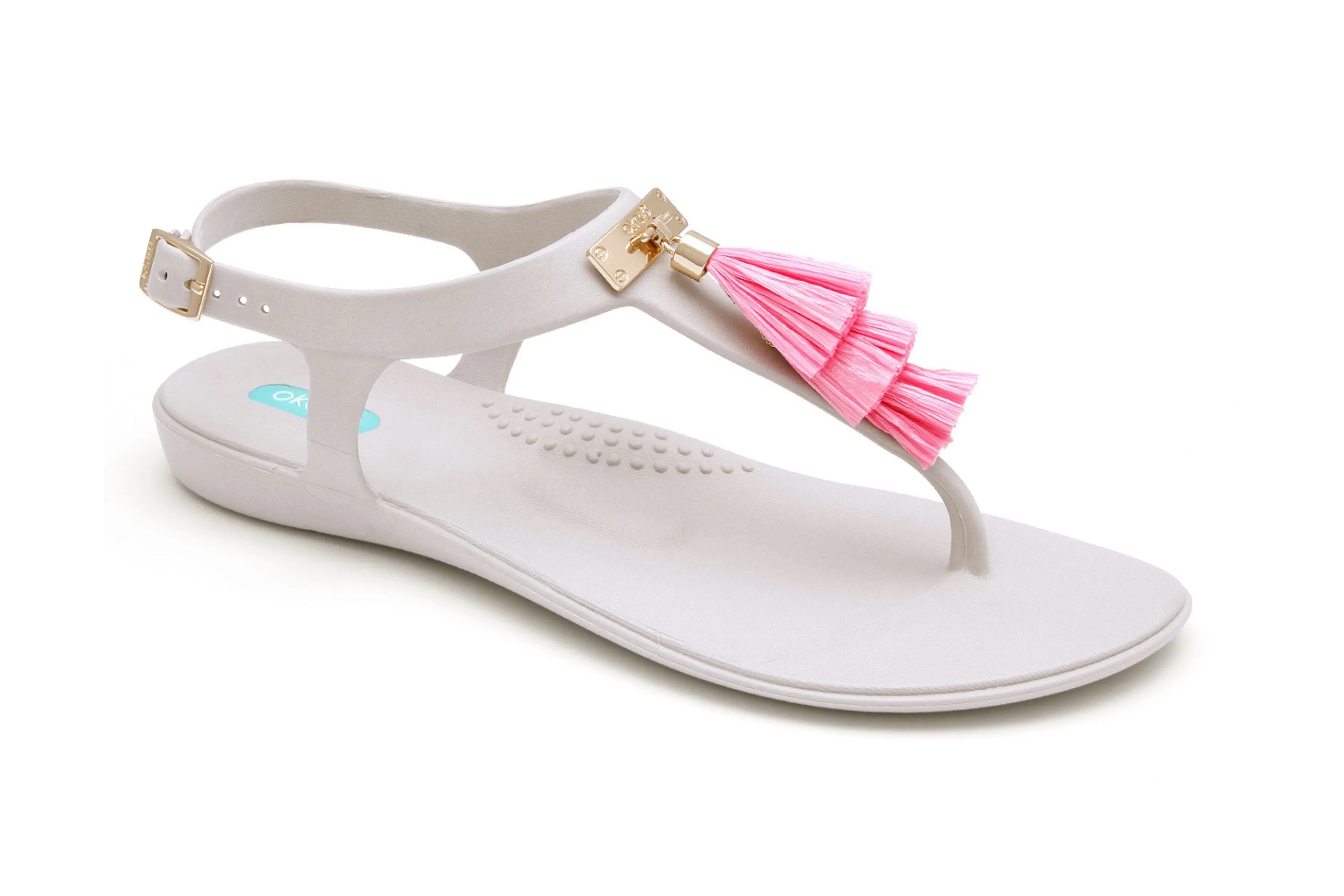 Oka-B Fiesta Women's Slide Sandal with a fun and flirty tassel