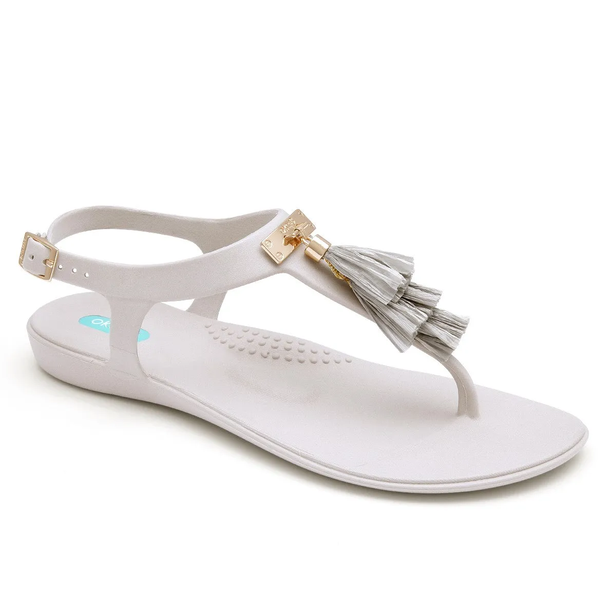 Oka-B Fiesta Women's Slide Sandal with a fun and flirty tassel