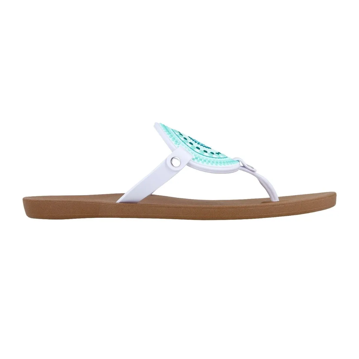 Oka-B Solara Women's Flip Flop with a soft, trendy medallion