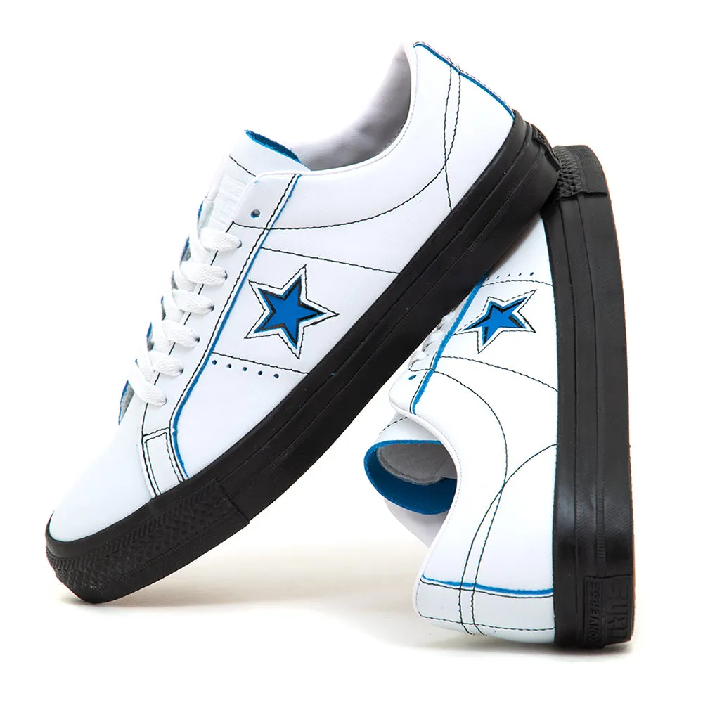 One Star Pro Ox (White / Black / Kinetic Blue) (S)