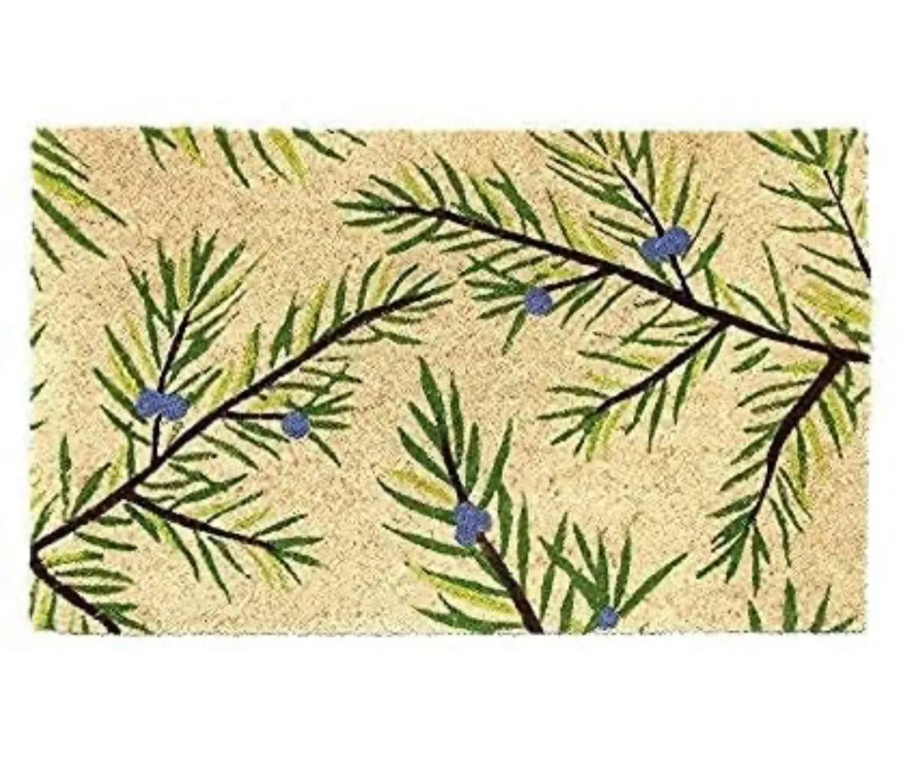 OnlyMat Beautiful Green Leaves Design Entrance Door Mat - 45cm x 75cm