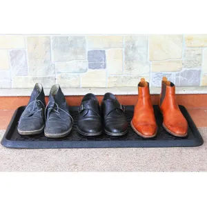 OnlyMat Elegant Black Rubber Boot Tray Mat for your Entrance - Indoor / Outdoor, Waterproof