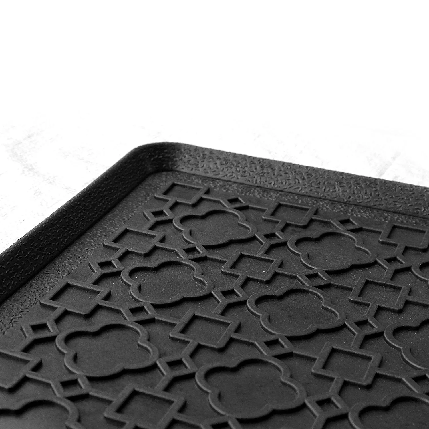 OnlyMat Elegant Black Rubber Boot Tray Mat for your Entrance - Indoor / Outdoor, Waterproof