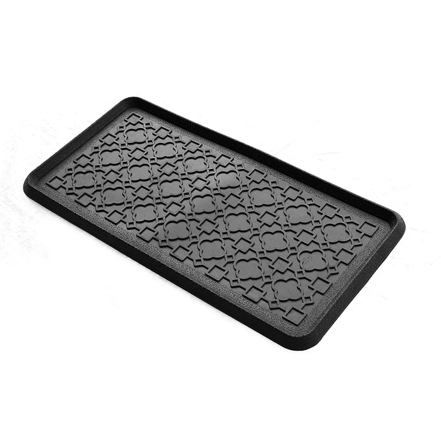 OnlyMat Elegant Black Rubber Boot Tray Mat for your Entrance - Indoor / Outdoor, Waterproof