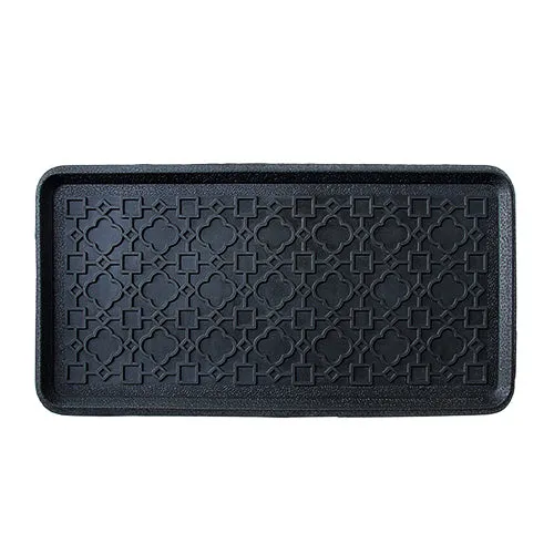 OnlyMat Elegant Black Rubber Boot Tray Mat for your Entrance - Indoor / Outdoor, Waterproof