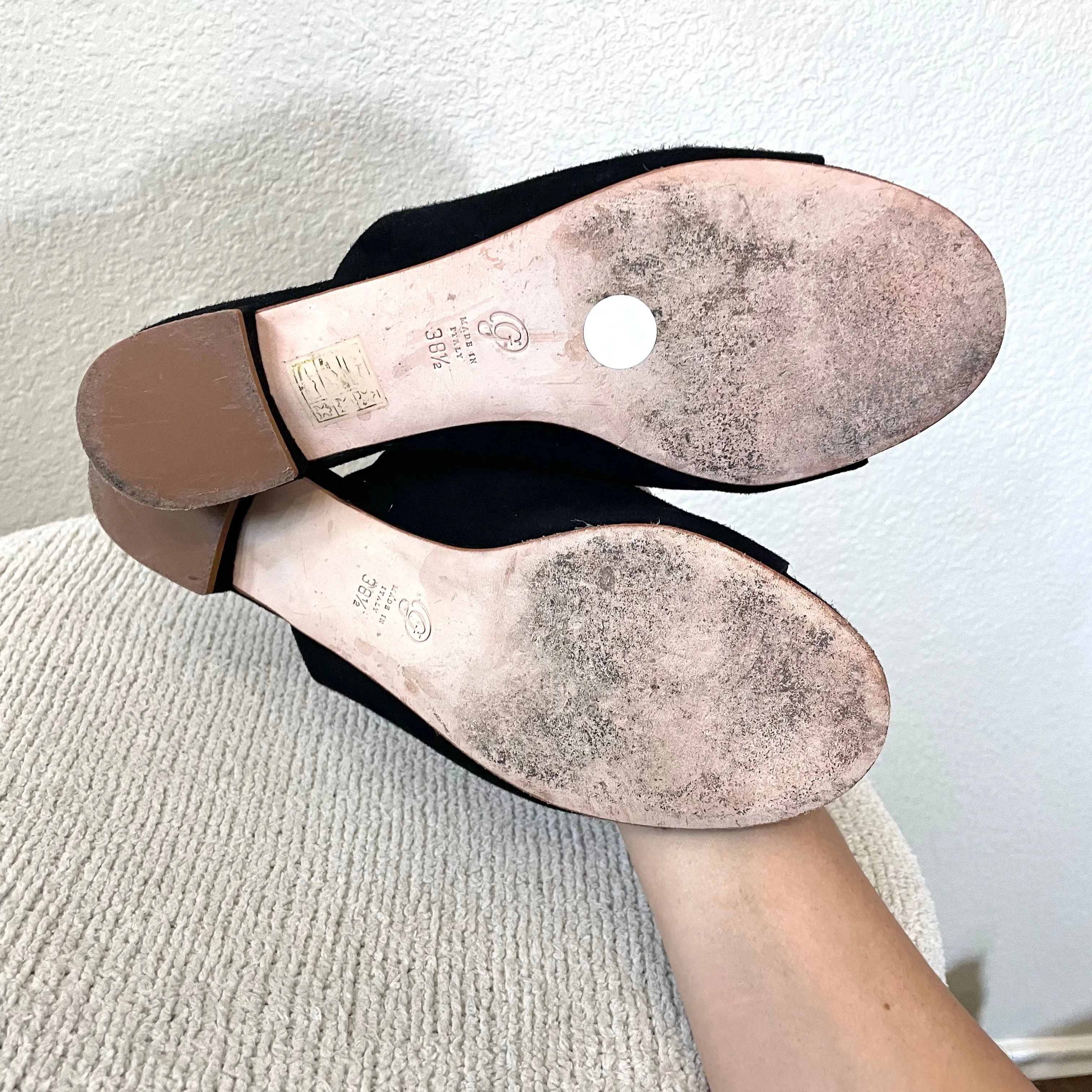 Open Toe Suede Flats