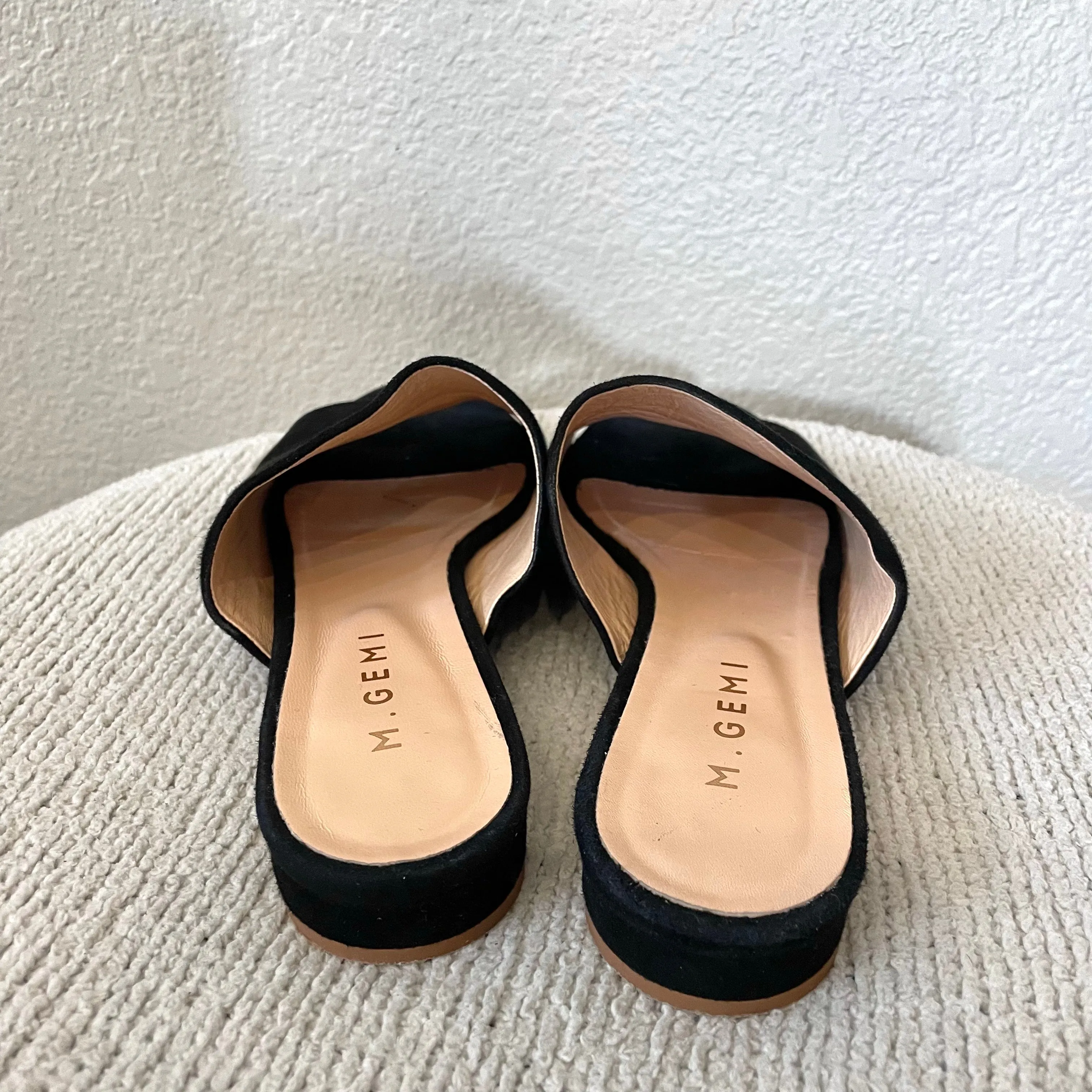 Open Toe Suede Flats