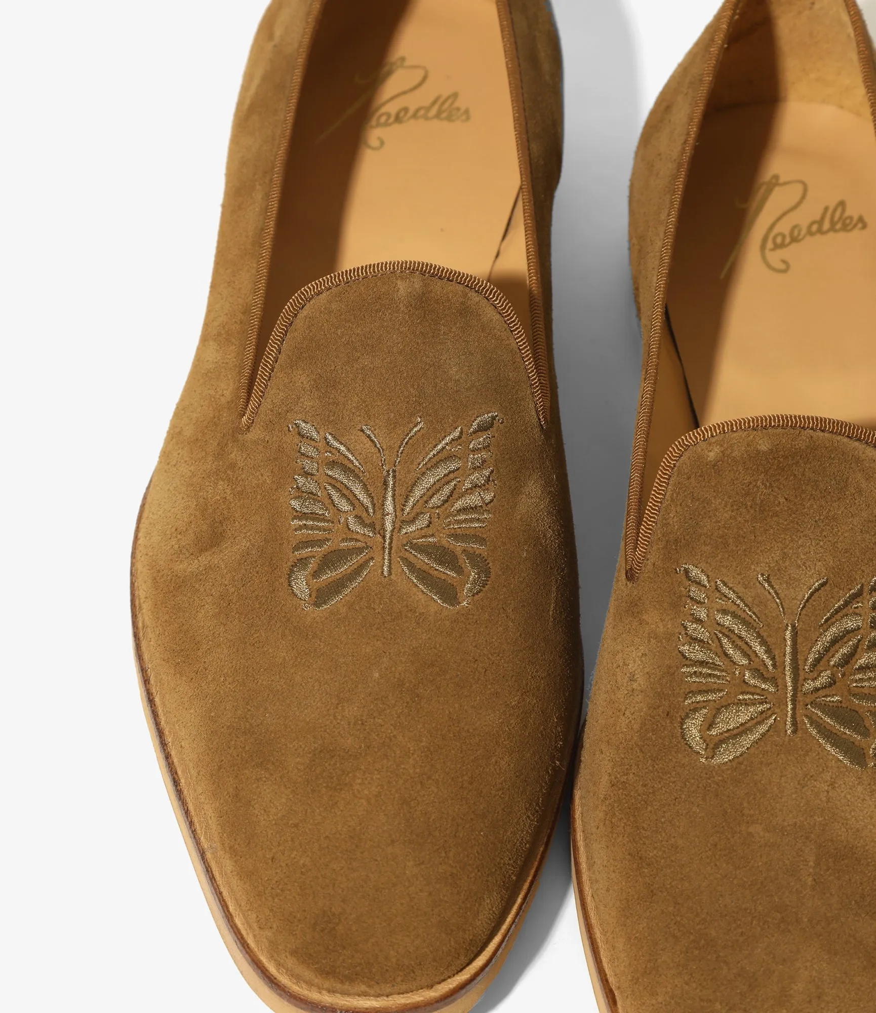 Papillon Emb. Slip-on - Brown - Suede